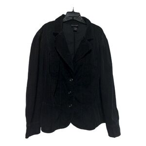 Lane Bryant Black Corduroy Blazer size 20
